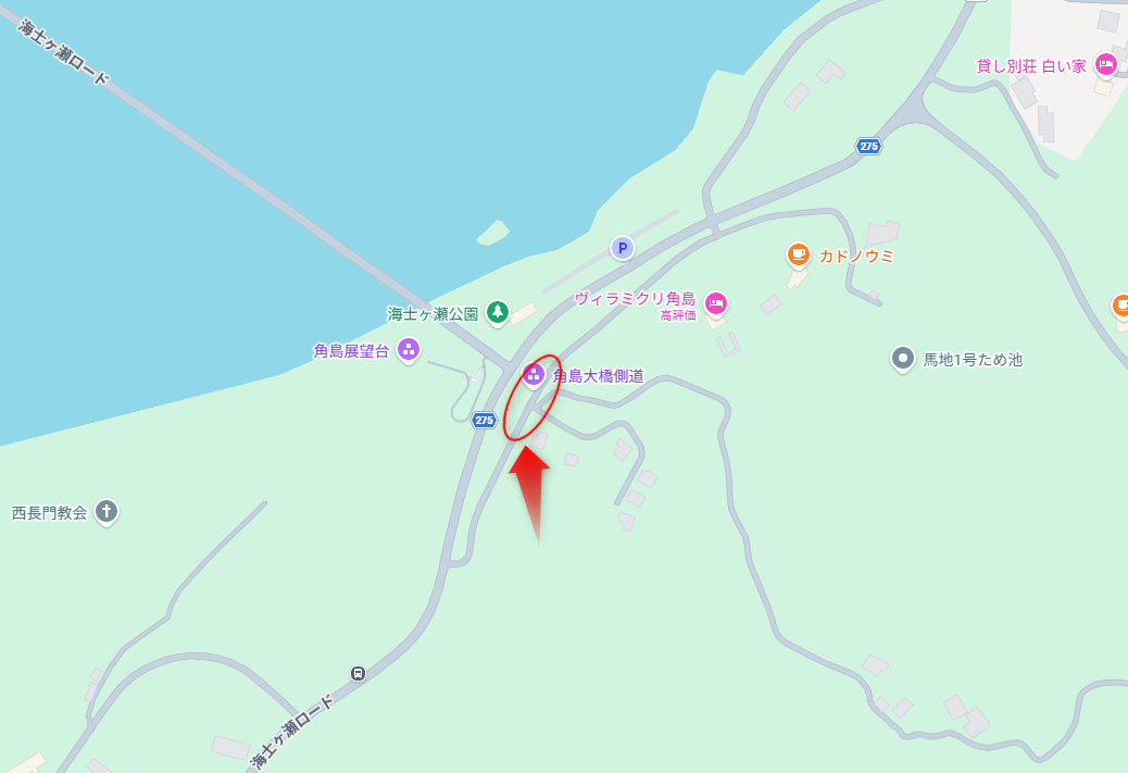 角島大橋とバイク
