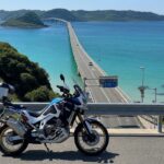 角島大橋とアフリカツイン